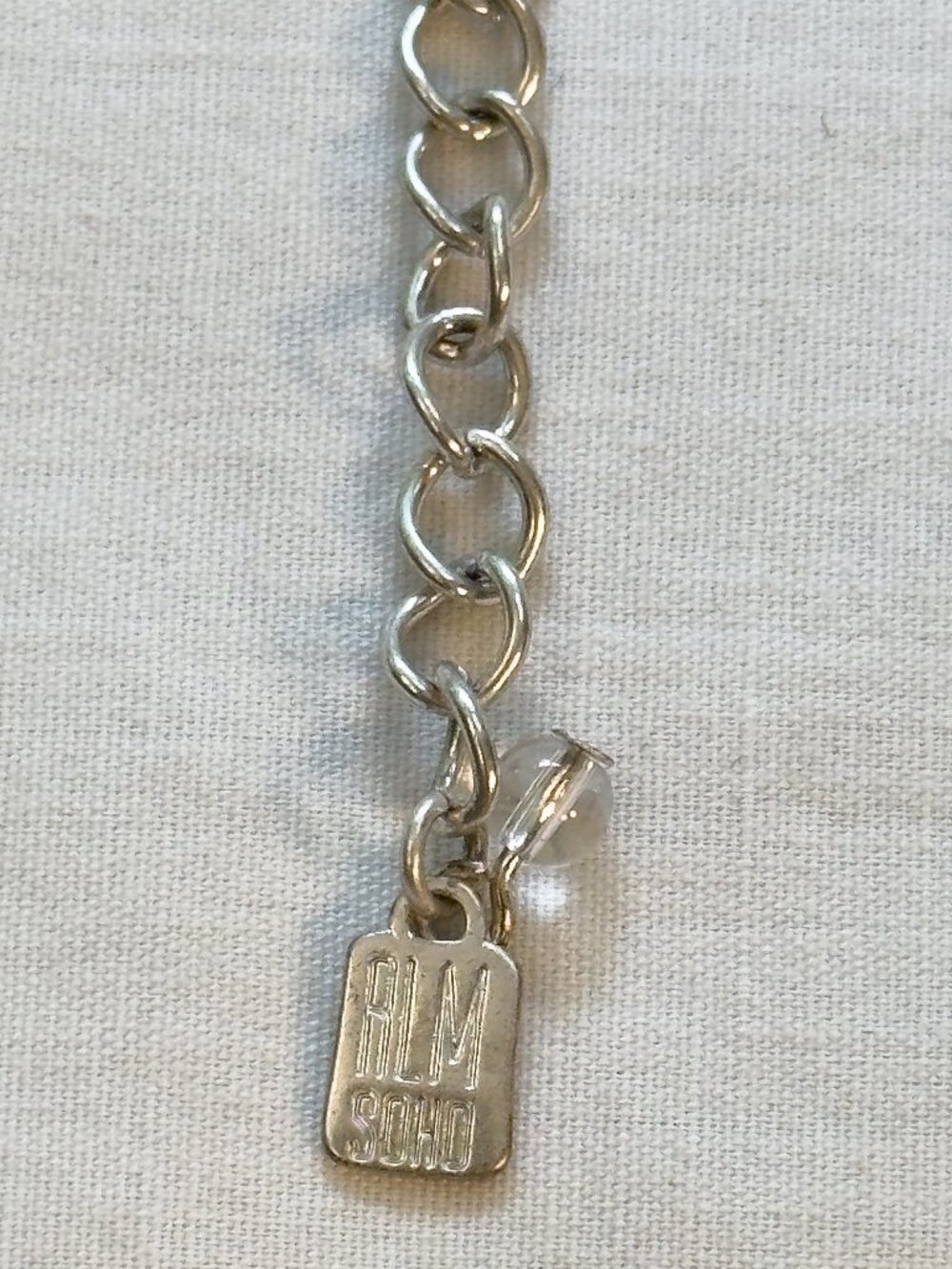 Designer Robert Lee Morris RLM Soho Silver Tone 3 Strand Beaded Necklace - Picture 13 of 14